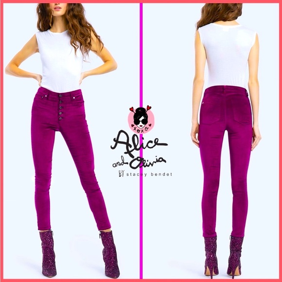 ALICE+OLIVIA♦️Good High Rise Button Fly Jeans - Picture 1 of 13